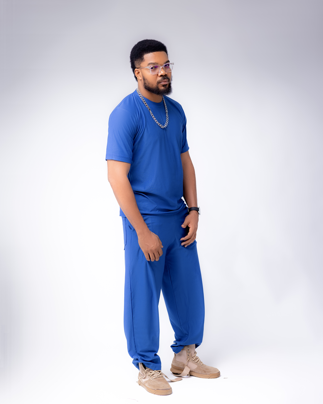 2PCS BLUE CASUAL SET