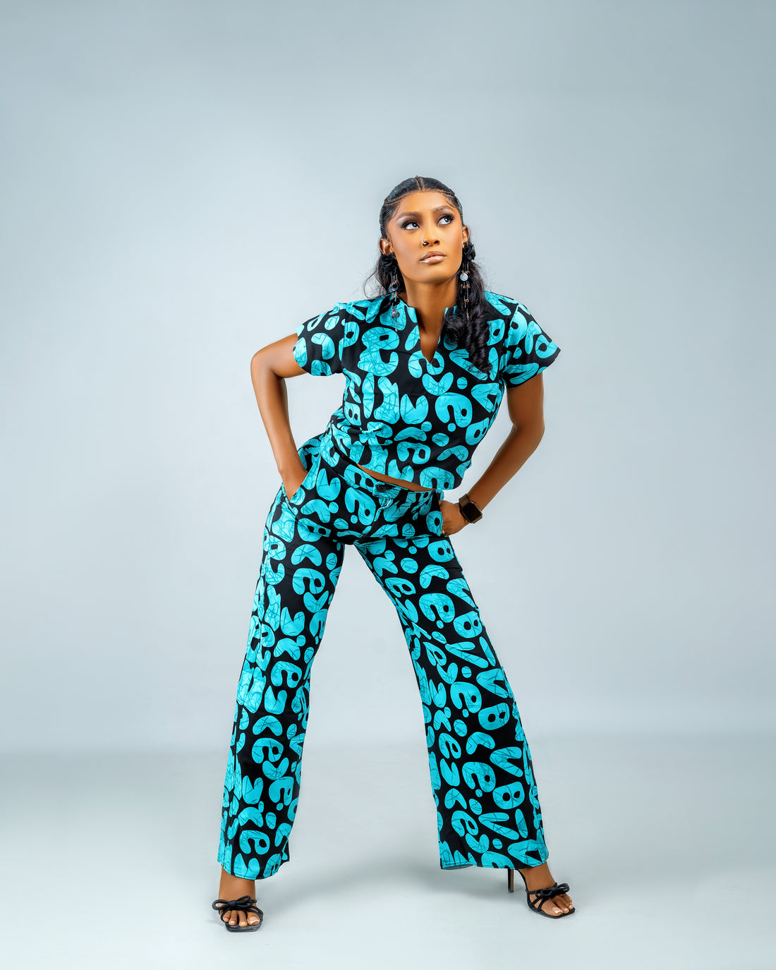 2 PIECE CROP GREEN SET