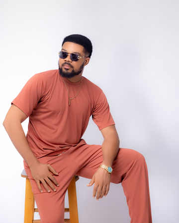 2PCS ORANGE CASUAL SET