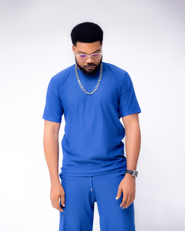 2PCS BLUE CASUAL SET