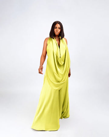 Rose drape set - LEMON/GREEN